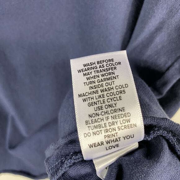 Torrid Size Medium American Flag Relaxed Heritage Jersey Raw Edge Tee Top Blue - Picture 4 of 4